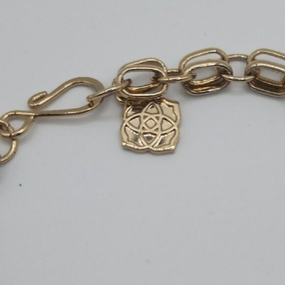 KENDRA SCOTT TURQUOISE STONE HARLOW NECKLACE!!! NWOT!!! GOLD CHAIN!!! - Picture 5 of 5